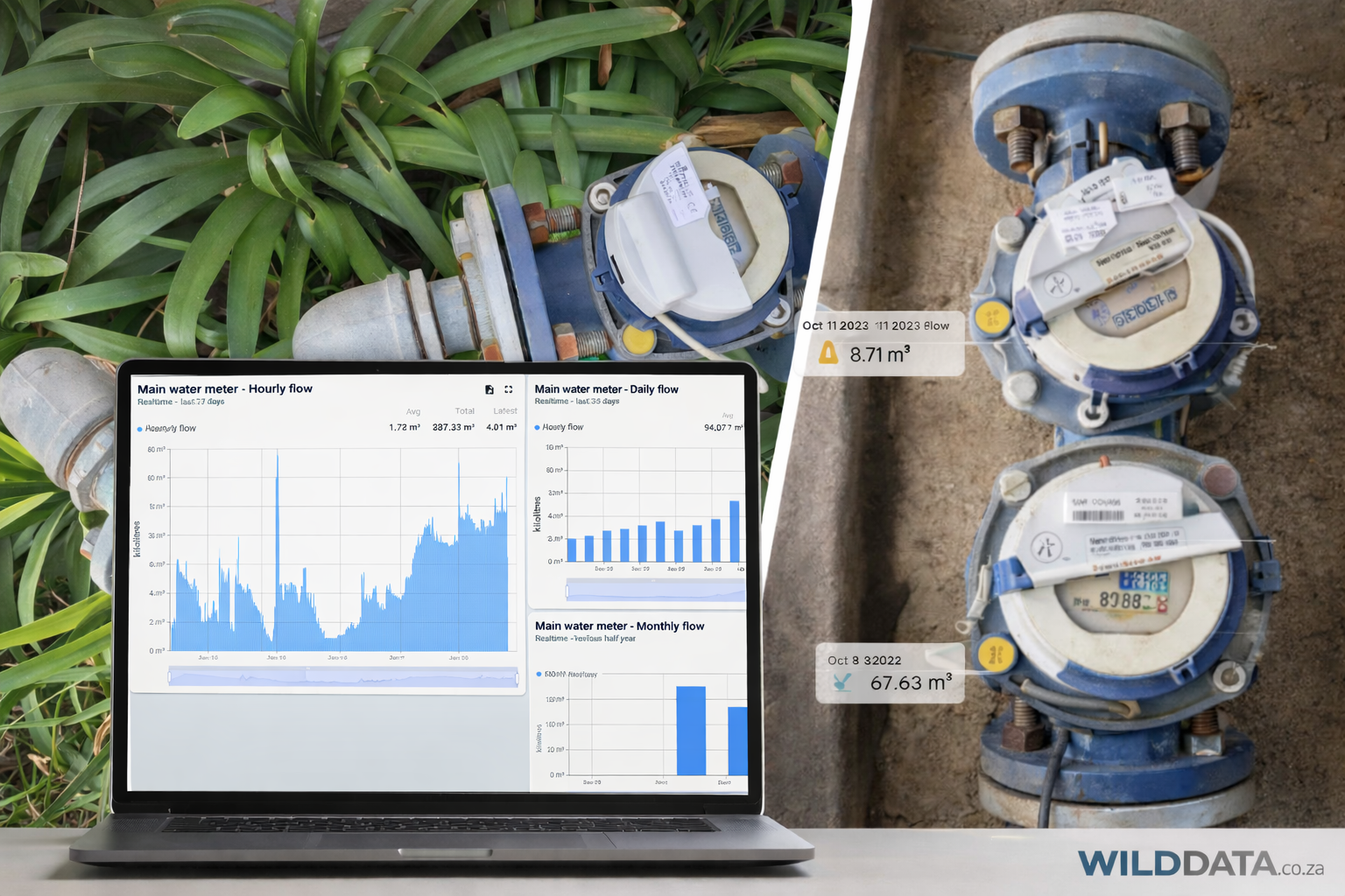 Water meter monitoring dashboard